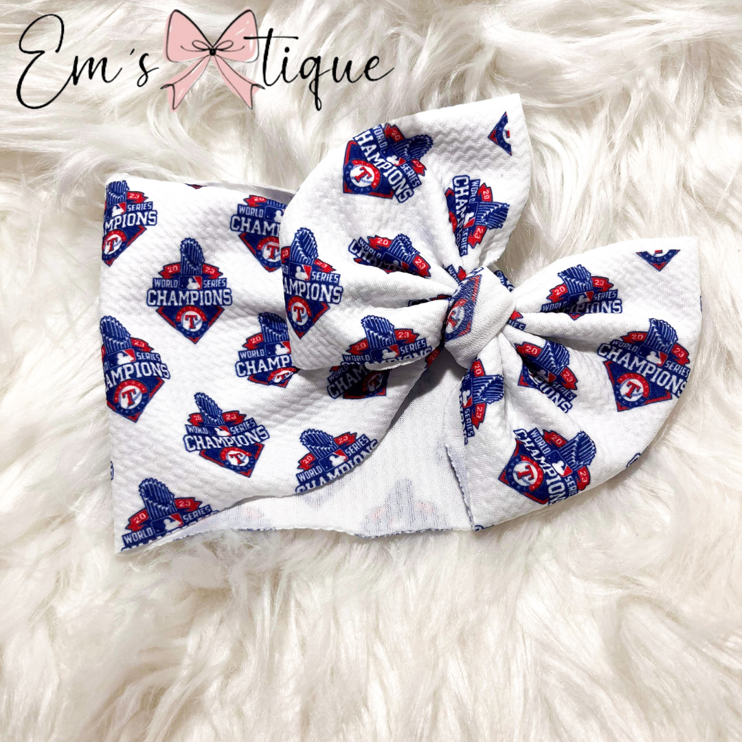 Custom Stacked Baseball Bow