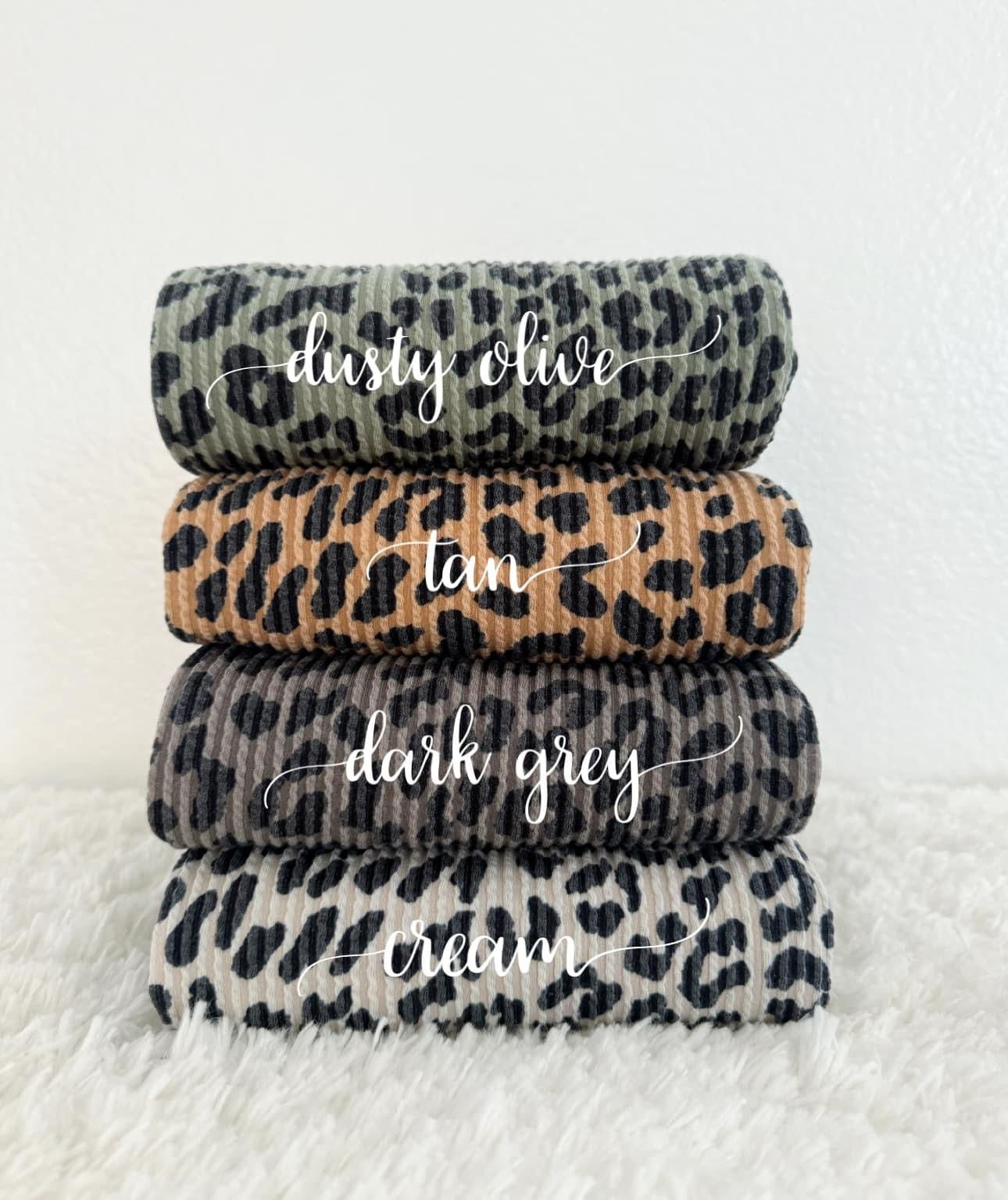 Dusty Olive Waved Leopard