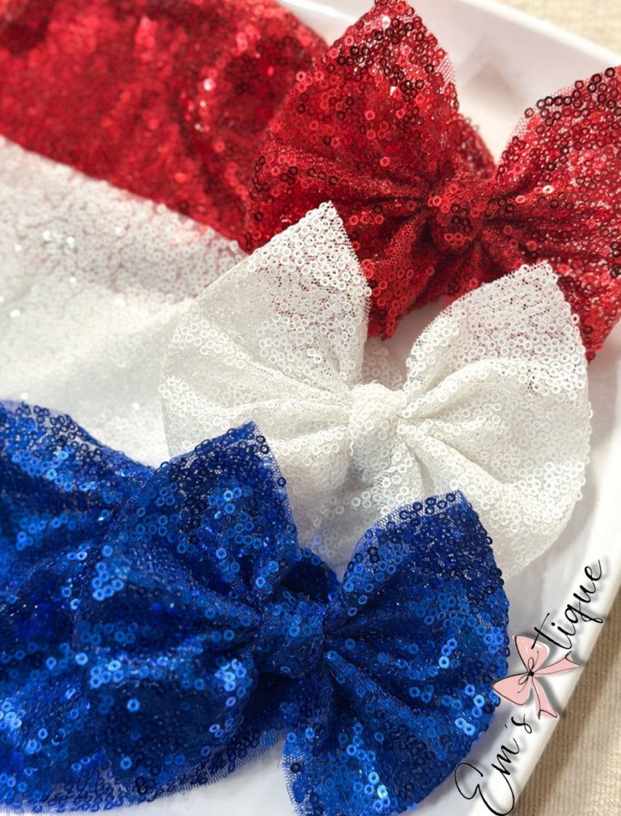 Blue Sequins Mesh