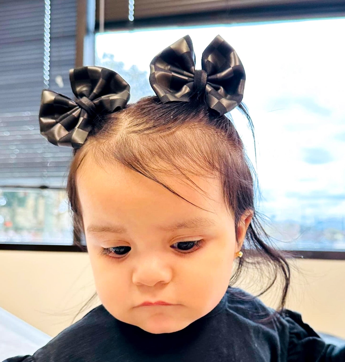 Black Checkered Pleather