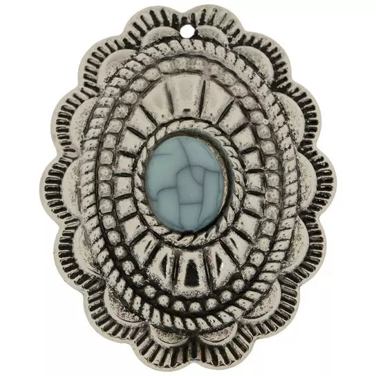 Oval Turquoise Concho Add On