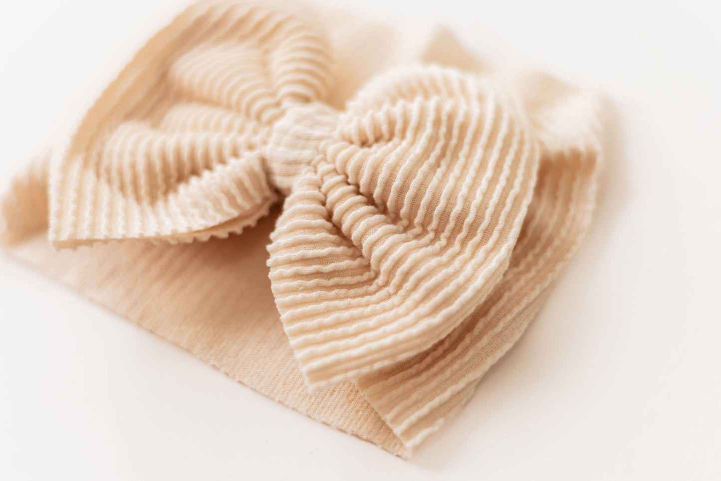 Ivory Waved Rib Knit