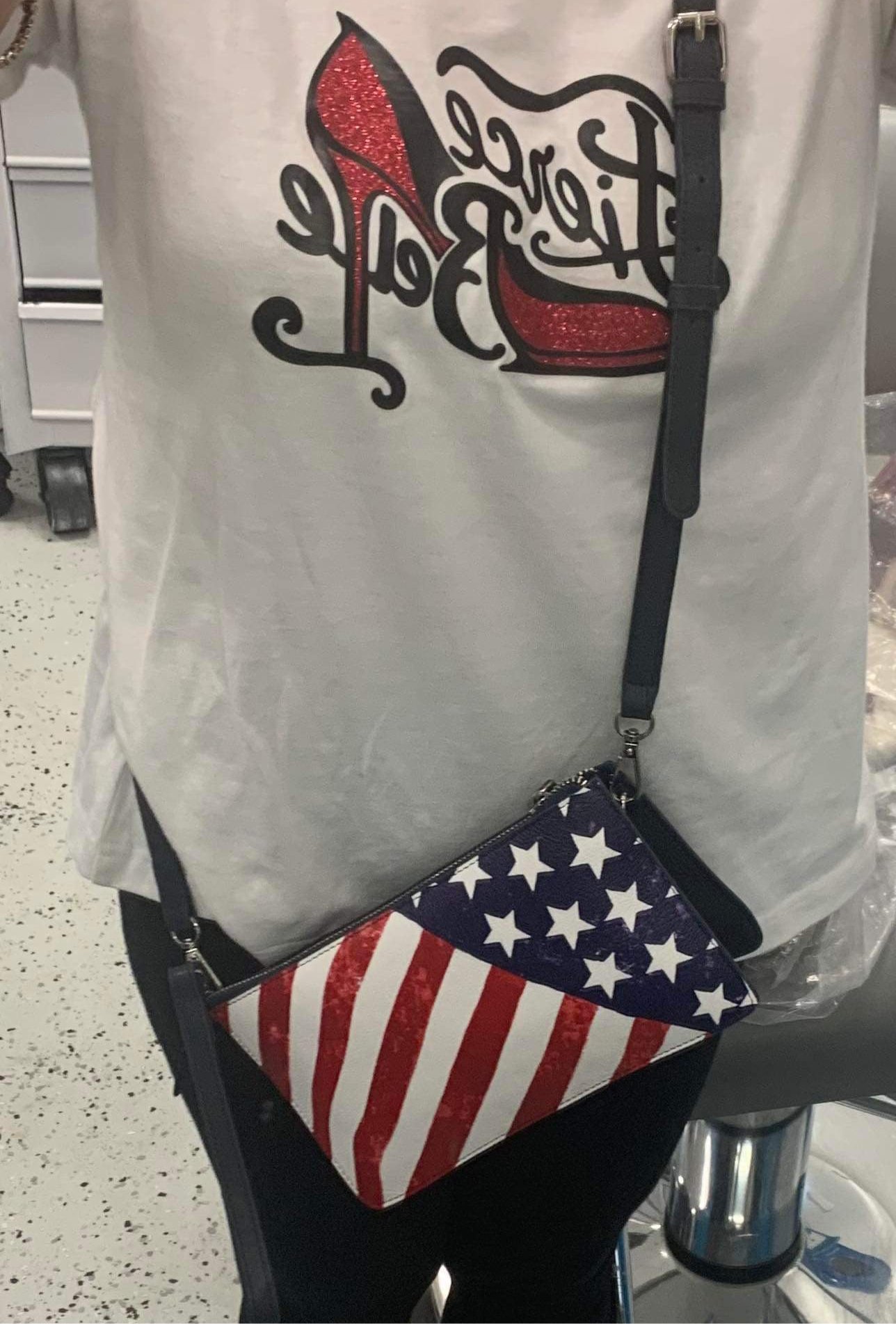 Patriotic Leather Metro Clutch