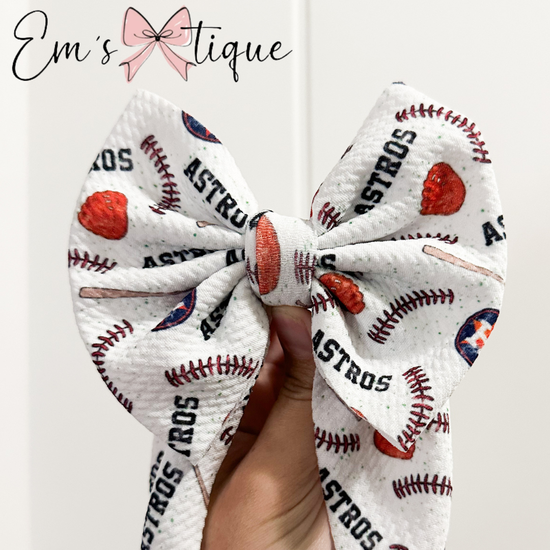 Custom Stacked Baseball Bow