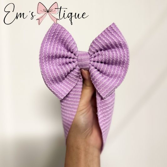 Lavender Waved Rib Knit