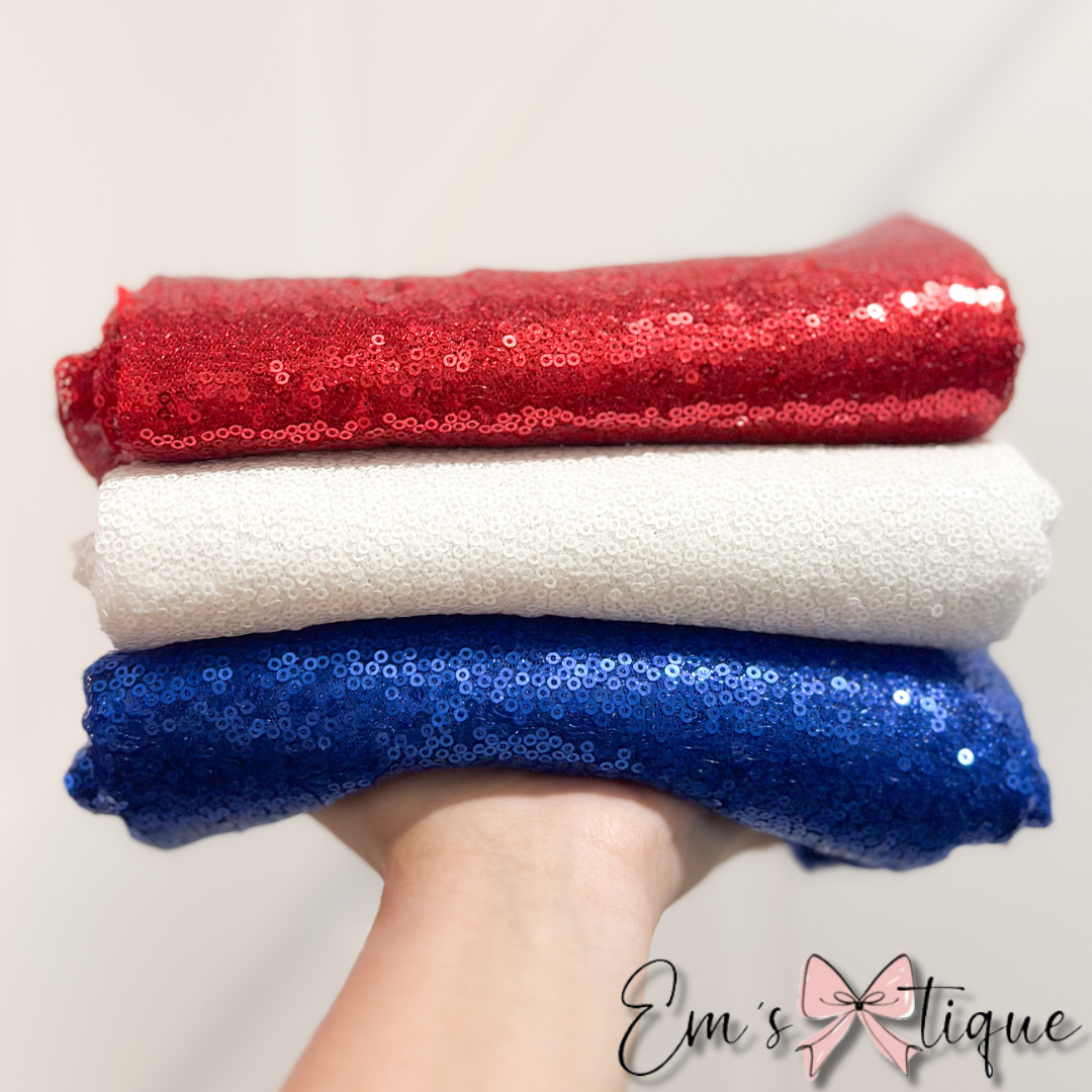 Red Sequins Mesh