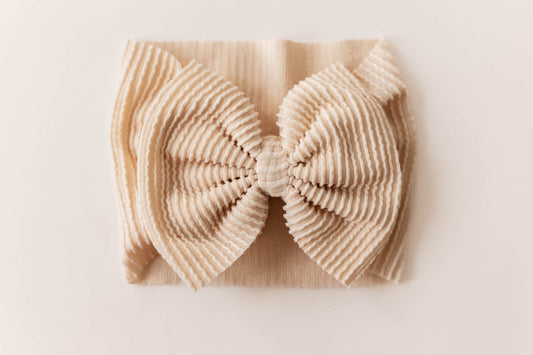 Ivory Waved Rib Knit