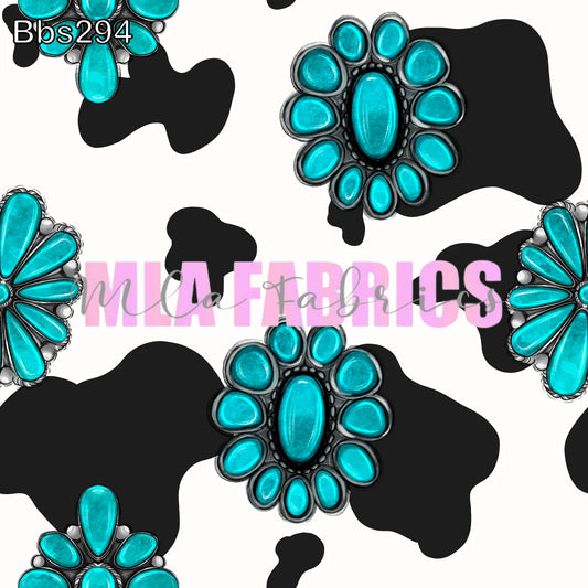 Turquoise Cowhide