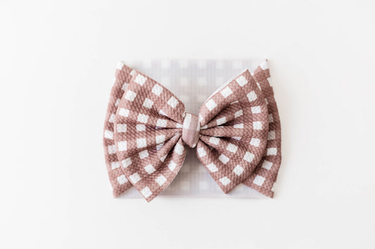 White & Brown Gingham
