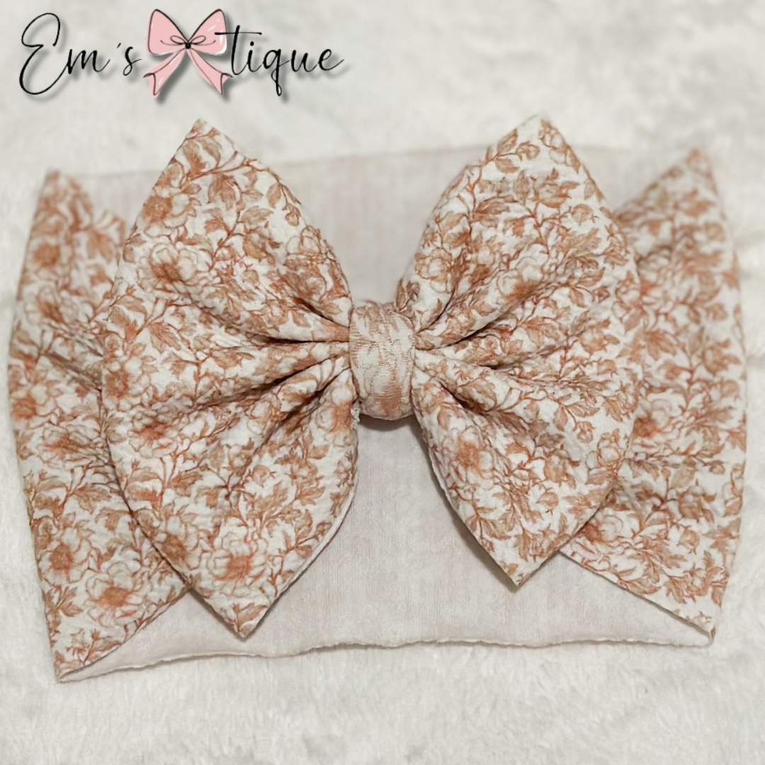 Brown Toile Floral