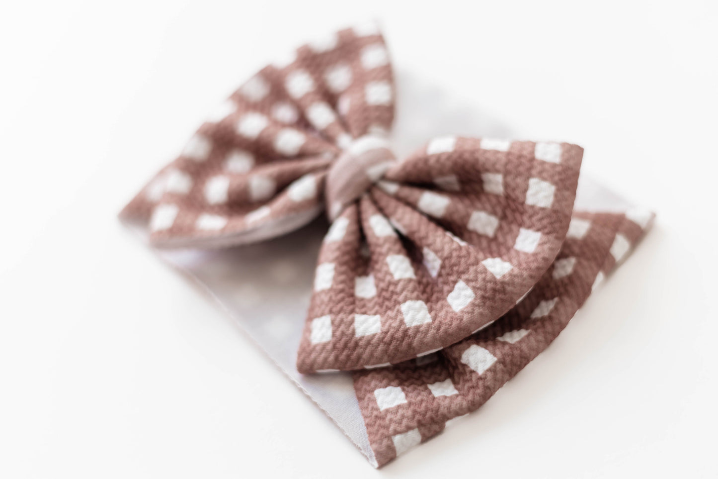 White & Brown Gingham