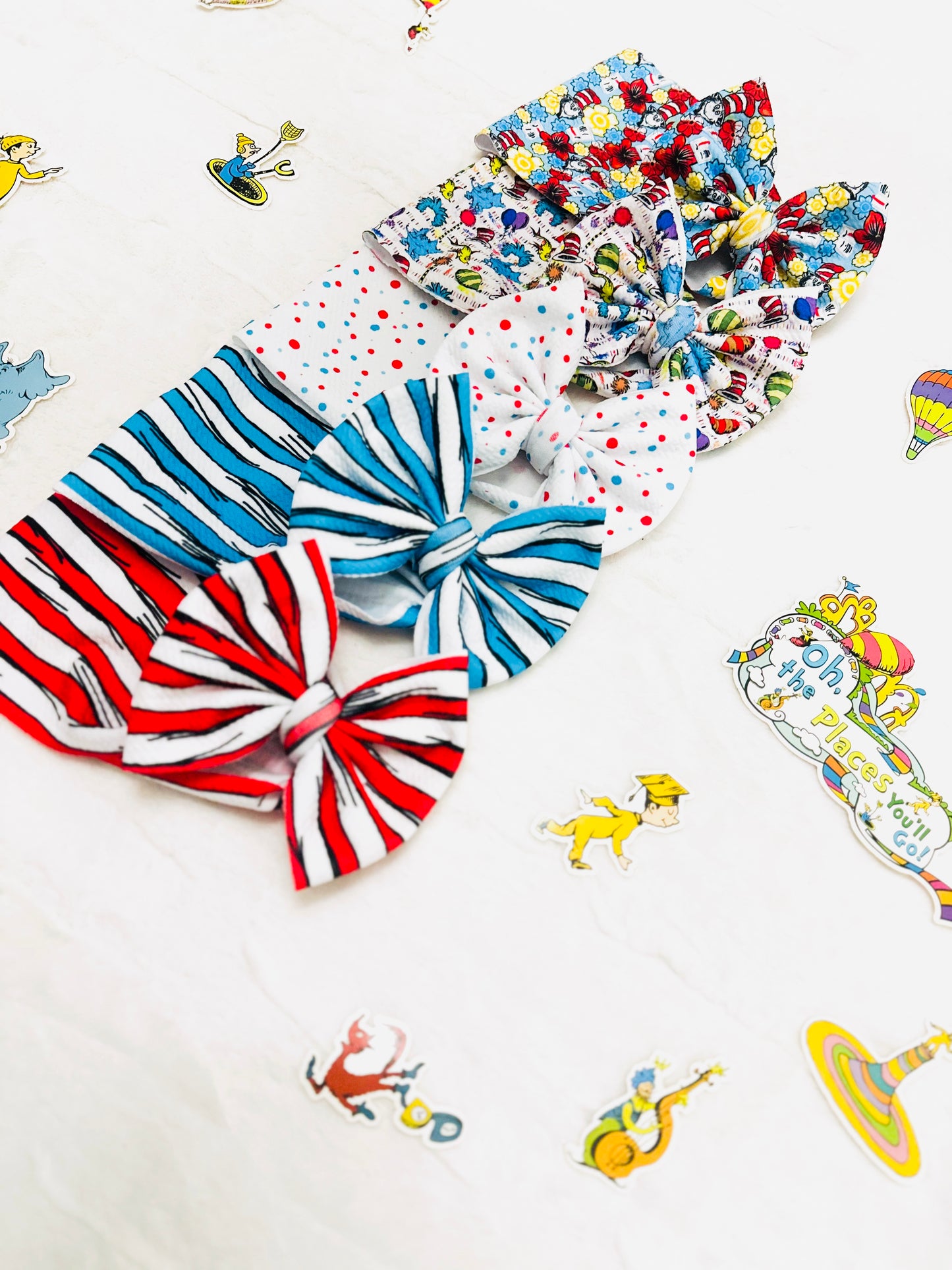 Blue & Red Polka Dots