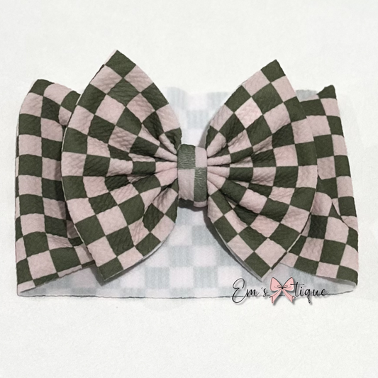 Green & Cream Checkered