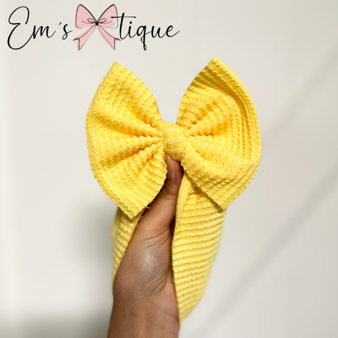 Lemon Waved Rib Knit