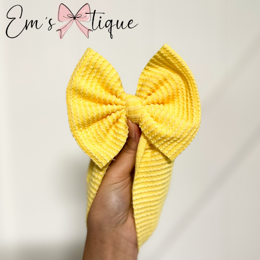 Lemon Waved Rib Knit